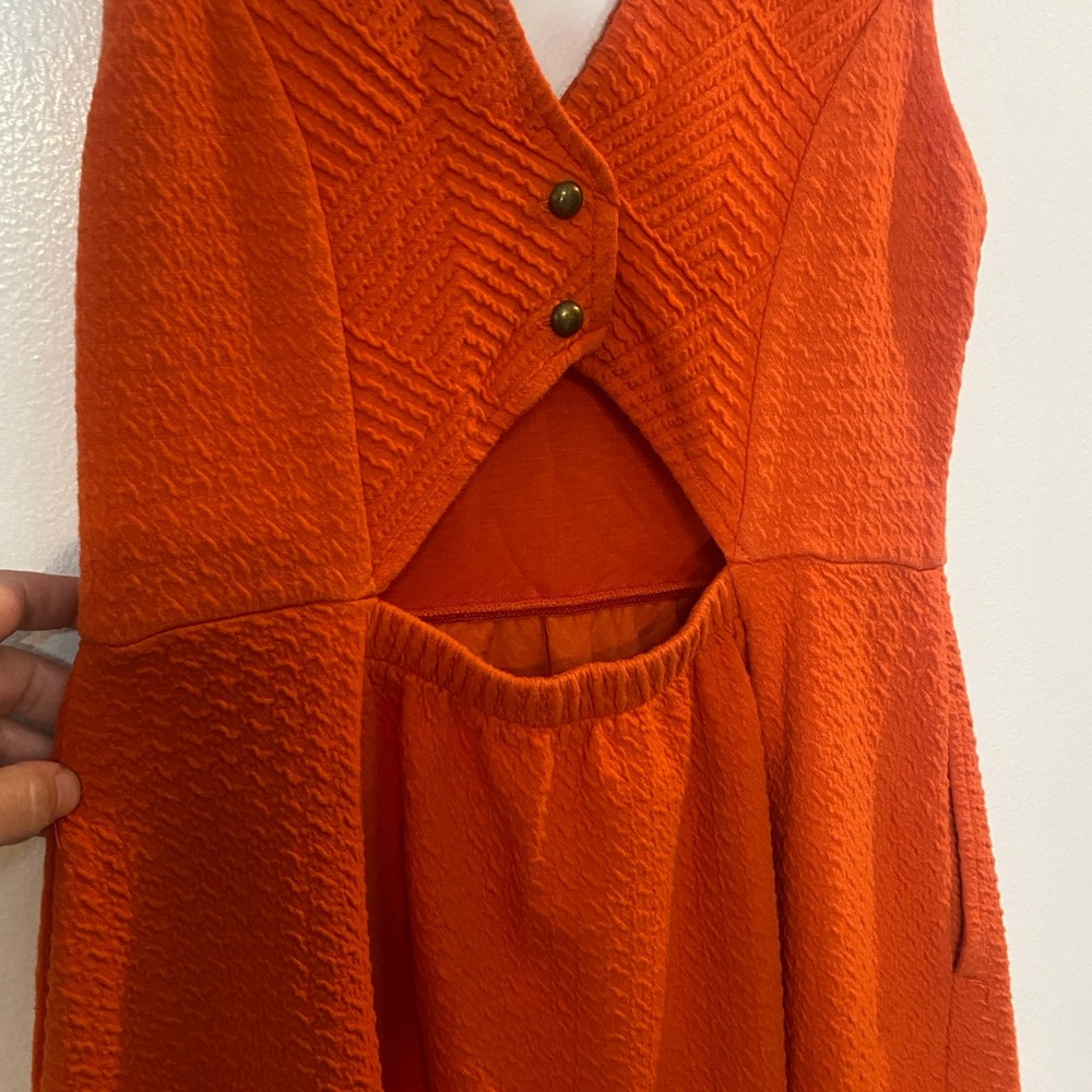 Maeve Orange Sleeveless Dress Size 10 - Picture 3 of 5